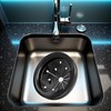 Black 3-Inch Garbage Disposal Splash Guard - Kitchen Sink Baffle