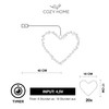 CozyHome 20 LED Heart Light Wreath with Plug - Warm