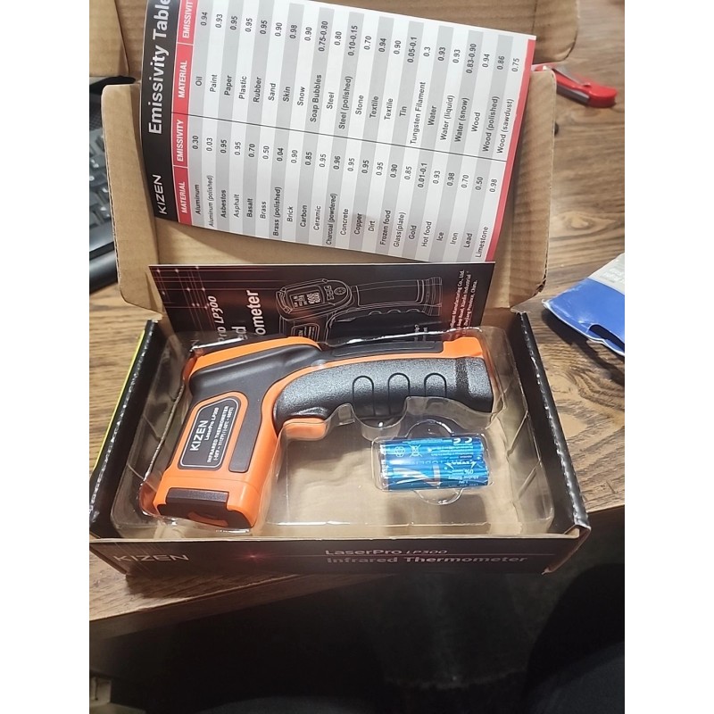 KIZEN Infrared Thermometer LaserPro LP300 Handheld Temperature Gun Orange