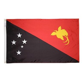 Papua New Guinea Flag Nylon 2 ft. x 3 ft. - Made in the USA from Flags Unlimited
