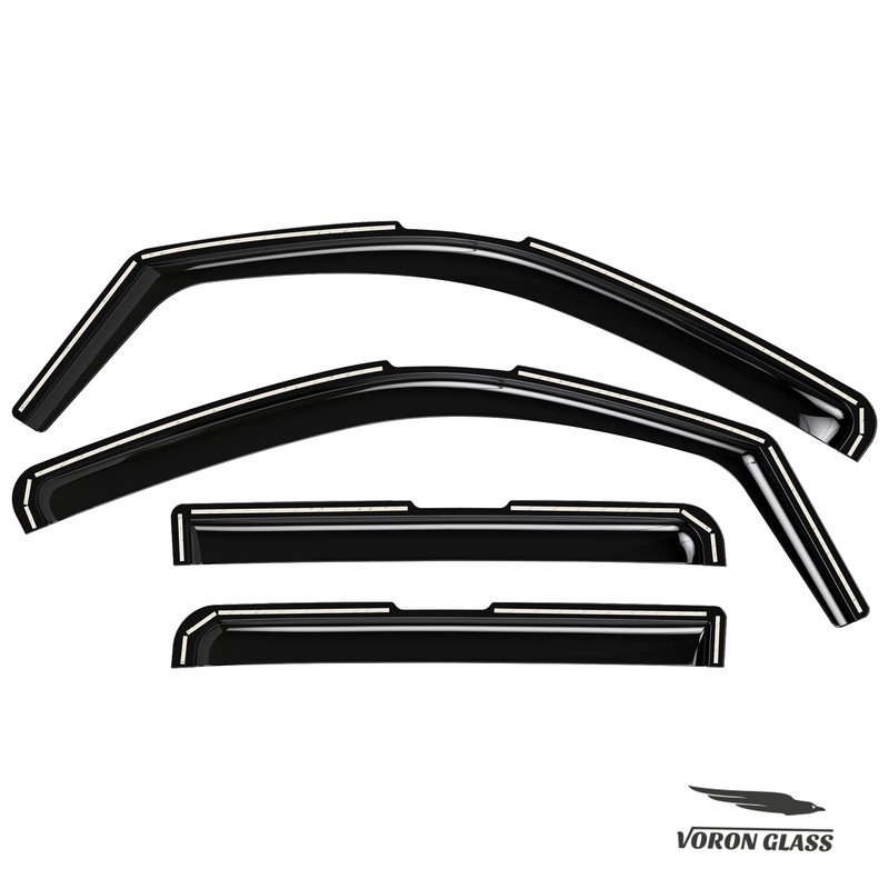 Voron Glass in-Channel Extra Durable Rain Guards for Nissan Frontier