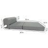 Amfuton Gray Sleeper Chair Folding Foam Beds, Portable Studio Couch