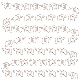 Pack of 50 Animal Shaped Paper Clips, Rose Gold Paper Clips, Cute Elephant Paper Clips, Metal Paper Clips, Stationery Clips for Office, School, Wedding, Decoration