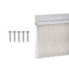 TMH Door Brush Sweep - 3 Inch Brush x 36 Inches Long, Aluminum (Silver)