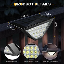 BKBB PPBB Solar Step Lights for Outside, Solar Stair Lights Outdoor Waterproof, Deck Step Lights for Fence, Patio, Yard, Porch, Front Door, Sidewalk, Garden, Patio Decor (Cool White, 12 Pack)