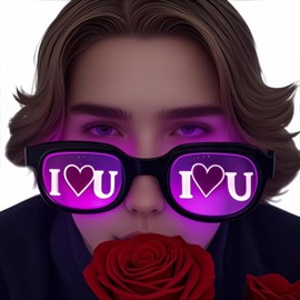 RyanDesign LED Glasses with 7 Color Changing Modes, Light Up Glasses for Parties/Valentine's Day Gifts, Rechargeable USB Funny Proposal Accessories for Couples/Friends/Women/Men (Black Frame)