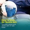 Jindizi No Buckle Belts for Men and Women, 2 Pack