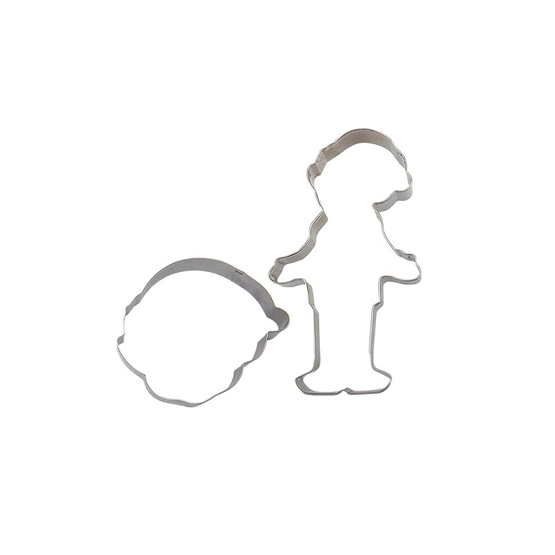 Elf Cookie Cutters Set of 2 Re-usable Stainless Steel Novelty