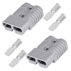 Uddick 175A Battery Quick Disconnect Connecteur, 600V Wire Harness Connector Plug for Cars, Trailers, Motors, and Electronics Maintenance(2PCS Grey 2AWG)