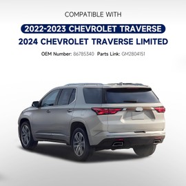 Gefitway Tail Light Assembly Compatible with 2022 2023 Chevy Traverse, Fit 2024 Traverse Limited Type-Left Taillamp with Bulbs Taillights Left Driver Side Replace Numbers:GM2804151 86785340