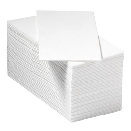 LEKOCH 50PCS Disposable Linen Feel Guest Hand Towel White Airlaid Napkin, Single-use Cloth-like Hand Tissue Paper Bathroon Napkin for Guest Bathroom、Christmas、Kitchen、Wedding、Party、Dinner、Powder Room