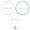 NEWITIN 3 Pieces Turquoise Necklace for Women 14K Gold Plated
