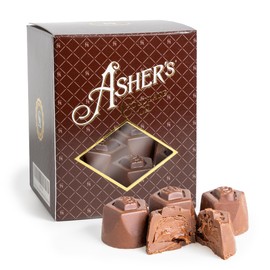 Asher's Chocolates, Sugar Free Milk Chocolate Mint Truffles, Giftable Box Design, Small Batches of Kosher Chocolate, Family Owned Since 1892 (Sugar Free, 8oz)