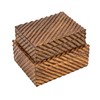 Creative Co-Op Hand-Carved Mango Wood Nesting Boxes with Burnt Finish,