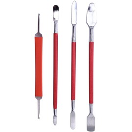 TUOREN Double Head Woodwind Spring Hook Pressure Pad leveling Set for Sax Clarinet Flute Piccolo Comfortable Grip with Anti-Slip Sleeve 4pcs