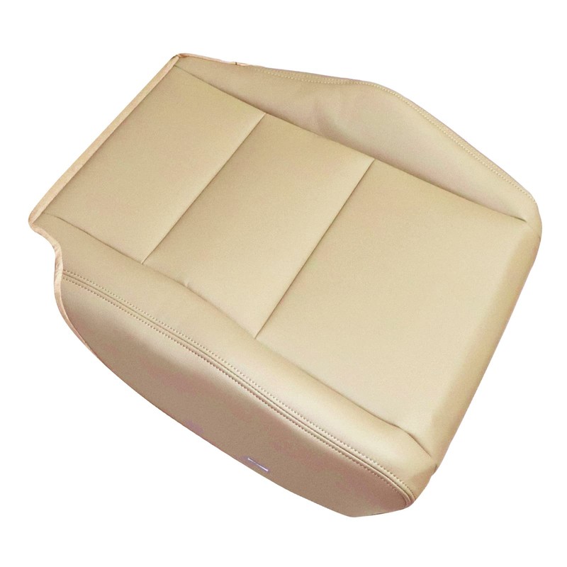 Priprilod Tan Leather Driver Side Bottom Replacement Seat Cover Compatible