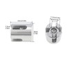 Cross Cable Clamps 4Pcs, M12x5mm Cross Wire Rope Clip, 316