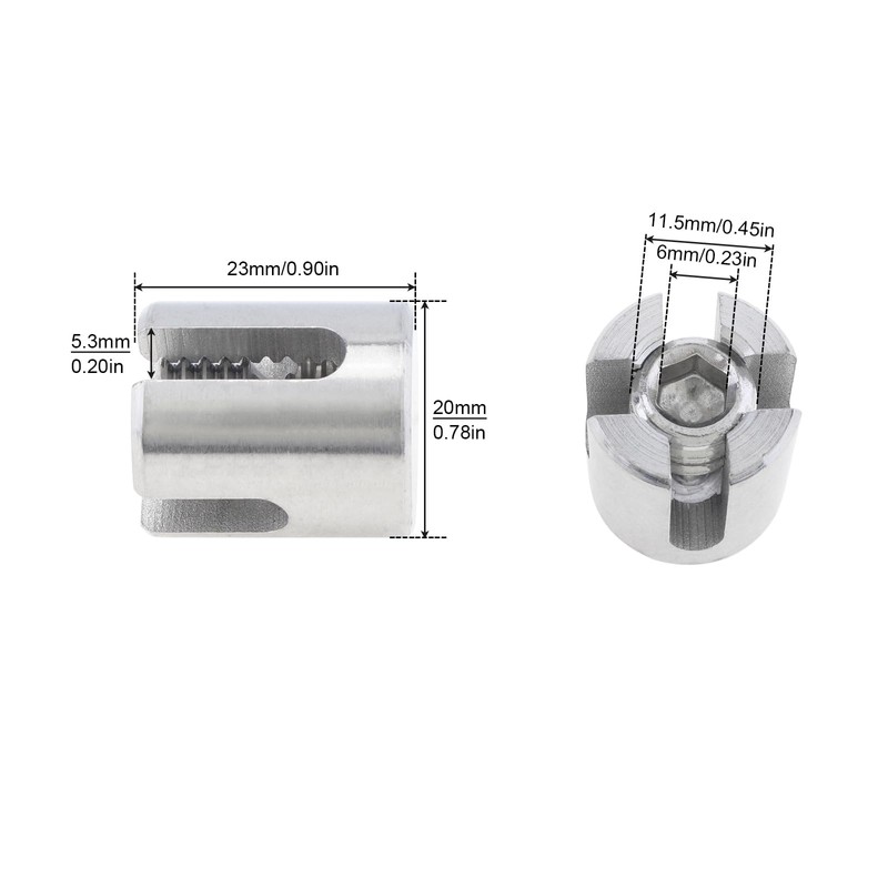 Cross Cable Clamps 4Pcs, M12x5mm Cross Wire Rope Clip, 316