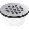 KOHLER K-22676-S Round PVC Shower Receptor Drain, Stainless Finish
