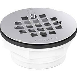KOHLER K-22676-S Round PVC Shower Receptor Drain, Stainless Finish