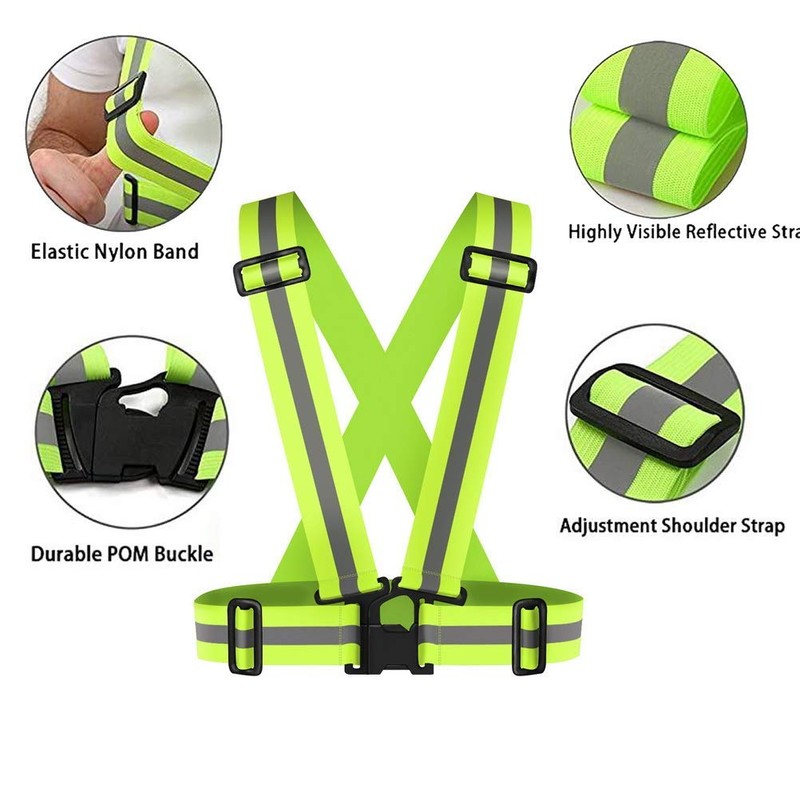 2Pack Reflective Vest, High Visibility Vest Straps Lightweight Reflector Safety