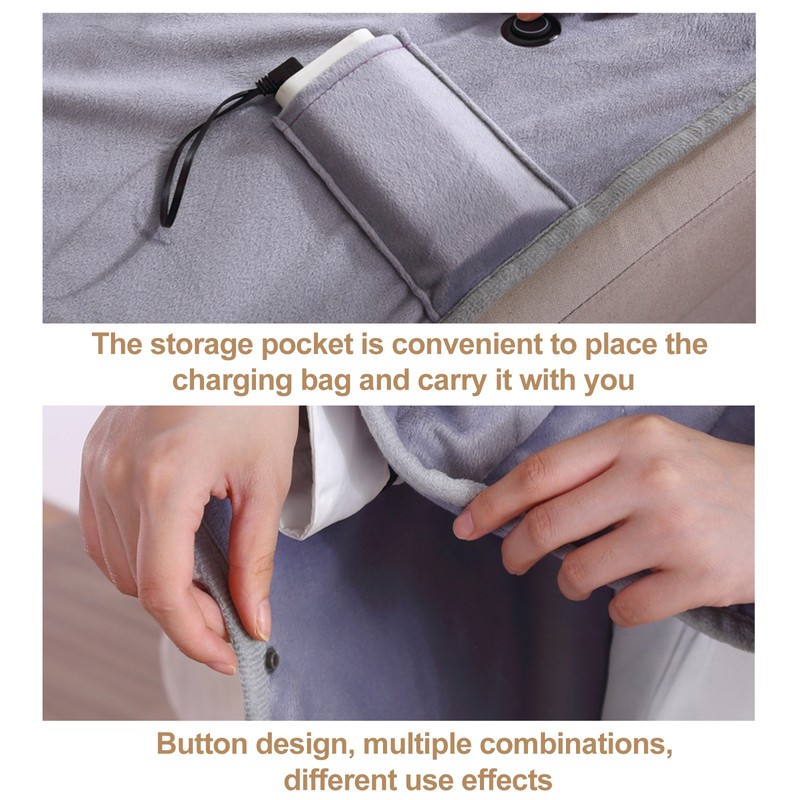 Wearable USB Electric Blanket Heating Blanket with Timing Function 3