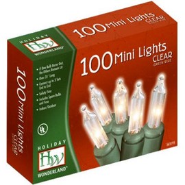 Holiday Wonderland (18) ea Noma 40004-88 100 Count Clear Miniature String to String Christmas Light Sets