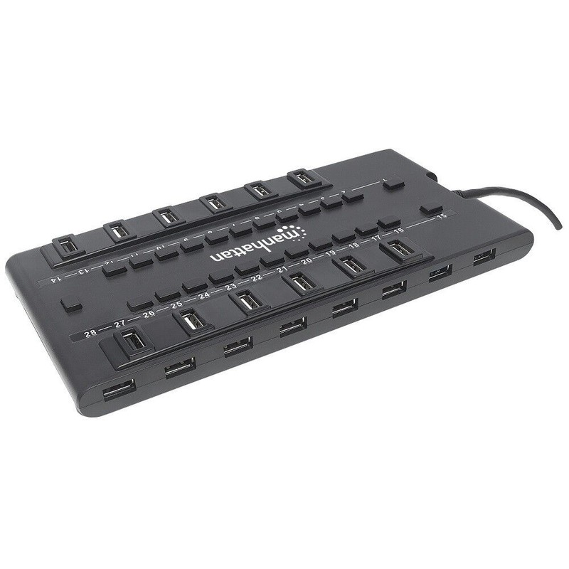 MANHATTAN 28 Ports USB 2.0/USB 3.0 Combo HUB, Manhattan 163606