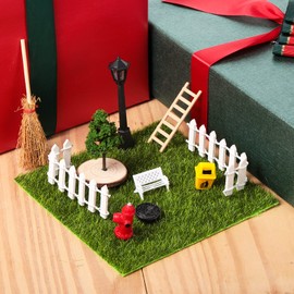 TIESOME Miniatures Dollhouse Garden,Garden Pcs 1:12 Scale Mini Garden Dollhouse Accessories Bench Model Decoration for Dollhouse Boys and Girls Play Entertainment Supplies