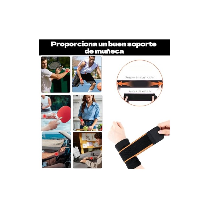 Lumbor37 Muñequeras Gym, Muñequera Ortopedica 2 Pack