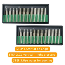 60 Pack Diamond Drill Bit 1mm/2mm/3mm Jewelry Beach Sea Glass Shells Gemstones Lapidary,20 pcs 1mm/2mm/3mm.