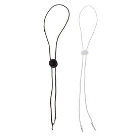Gwxevce Flexible Removable Elastic Hat Chin Cord Strap Adjustable Cord Fastener Pack of 10, black