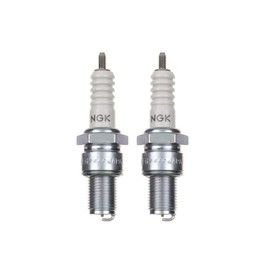 2 x Spark Plug B9EG Suitable for Yamaha YZ 125, Kawasaki KX/KDX 250, Gilera Runner, Piaggio NRG, Husqvarna WR 125 - Spark Plug Set of 2, 14 mm, 0.6 mm