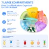 Portable Round Weekly Pill Box 7 Day Dosset Box, Multicolor