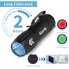 KunHe 40 Pack 365nm UV Flashlight Mini Rechargeable UV Light