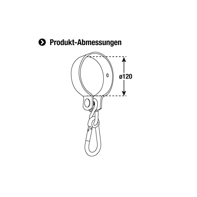 CONNEX DY270509 Hooks for Swing w. Cuff galv.120mm