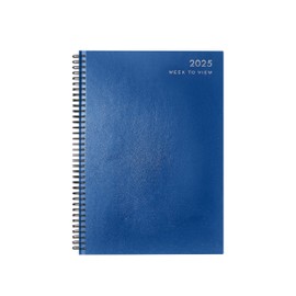 MantraRaj A5 2025 Spiral Bound Week To View Diary with Hardback Cover, Weekly Planner for Students, Teachers, Home, and Office Selection WTV Organizer | Academic Organiser | A5 Diaries (Blue)