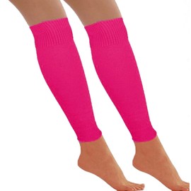 Neon Leg Warmers Dance Party 80s - Retro Fancy Dress Accessory (Pink)