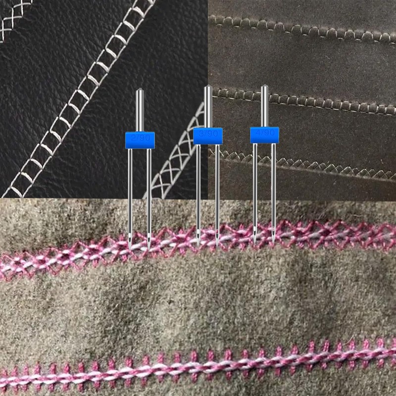 3 Pack Twin Needles for Household Sewing Machine, Stretch Machine