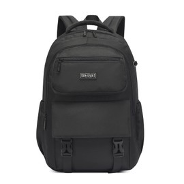 SUN EIGHT Large space Waterproof Backpack for Kids,18inch Backpacks for School Light Backpack Suitable for Over 6 years old(Black)