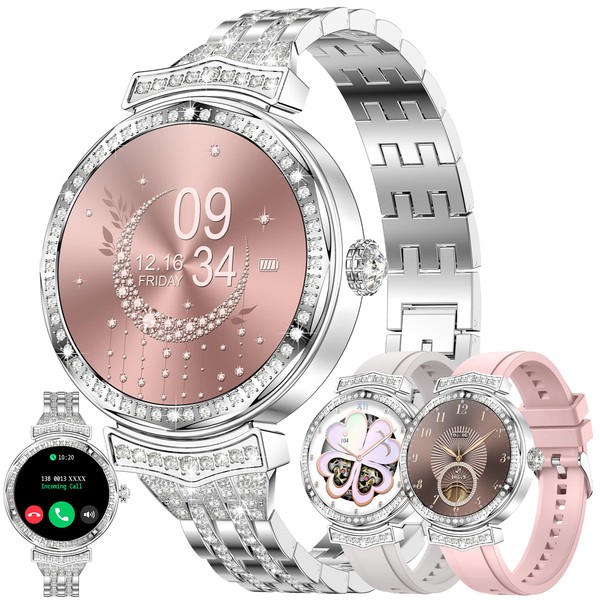 LWEARKD Women's Smartwatch with Bluetooth Calls, 1.32 Inch AMOLED Touch