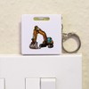 Azeeda 'Excavator Digger' Keyring Tape Measure/Spirit Level Tool (KM00018707)