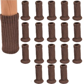 Pack of 16 Chair Socks, Elastic Furniture Socks, Knitted, Felt Chair Leg Caps, Thick Base, Non-Slip Pads for Furniture, Table, Floor Protection, Avoid Scratches and Noises