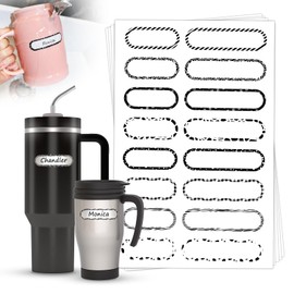 Catephe Self-Laminating Waterproof Labels for Bottles, 480Pcs Write-On Name Labels, Self-Adhesive Waterproof Daycare Labels, Baby Bottle Labels for Daycare School Essentials