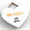 Global Designs Lets Spoon Welsh Love Spoon Wooden Heart Hanging