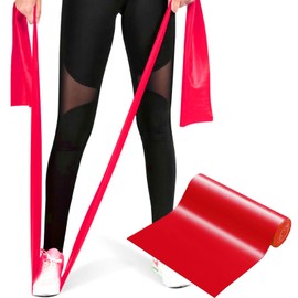 FUDOSAN Resistance Bands, Professional Exercise Elastic Bands Long Natural Latex Stretch Band, Perfect for Strength Training, Physical Therapy, Pilates, Yoga (Red)