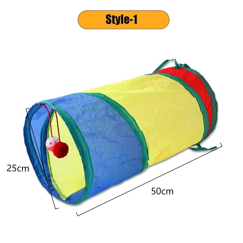 Collapsible Cat Tunnel – Fun Polyester+Steel Wire Cat Tunnel Tube,