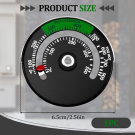 High Quality Magnetic Oven Thermometer for Precise Temperature Measurement and Overheating Protection - Ideal for Stoves and Wood Chimneys