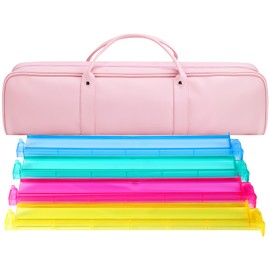 Sunnymove Mahjong Rack Bag for Mahjong Game Storage 19.7 x 4.7 x 3.9 Inches Mah Jong Tile Bag with Zipper for Tiles and Pushers Rack Storage Carrying Bags Gifts Accessories(Pink)