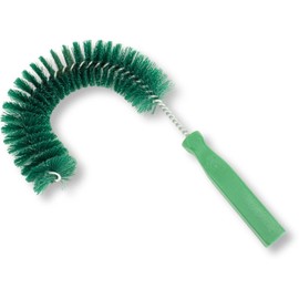 SPARTA Plastic Hook Dusting Brush, Clean-In-Place, Galvanized Wire with Threaded Hole for Dusting Surface of Curved Drains and Pipes, 11.5 Inch Length, Green